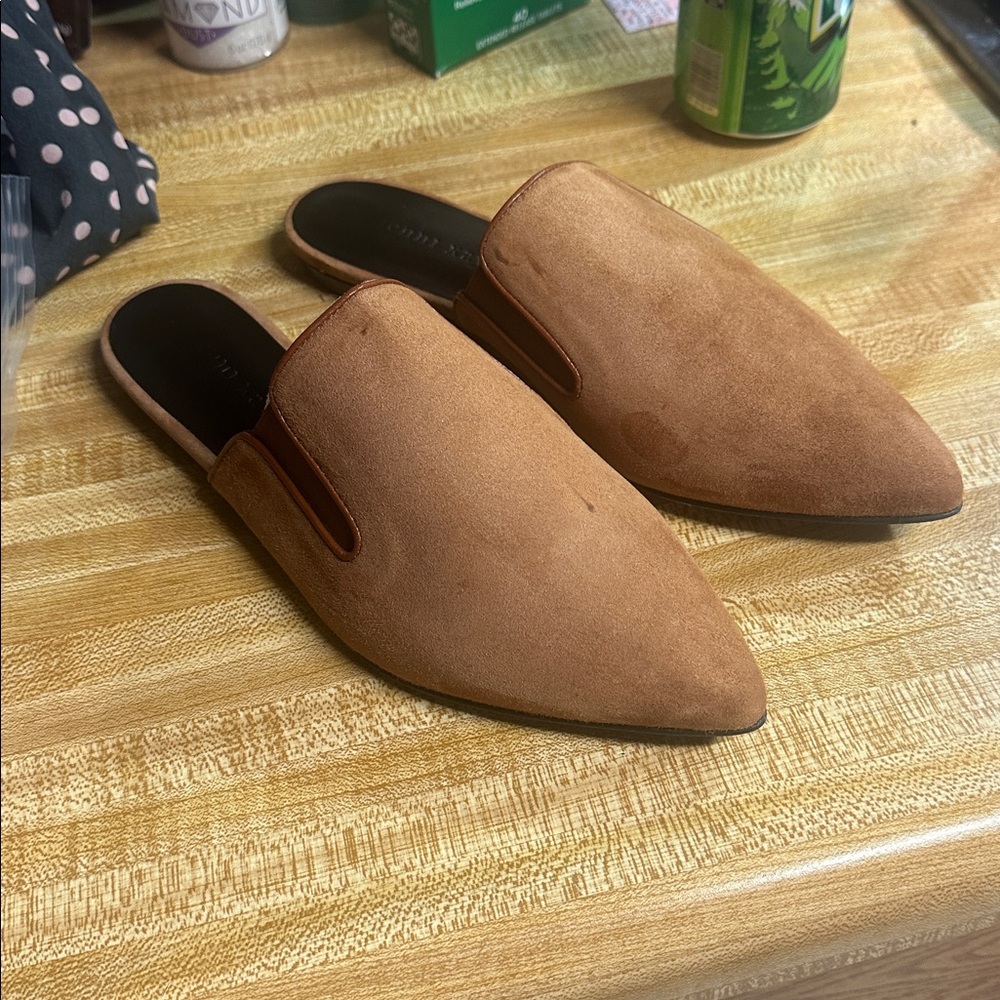 New! Jenni Kayne Oiled Leather Mules Size 37 MSRP $396